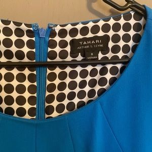 Tahari blue fit and flare dress!